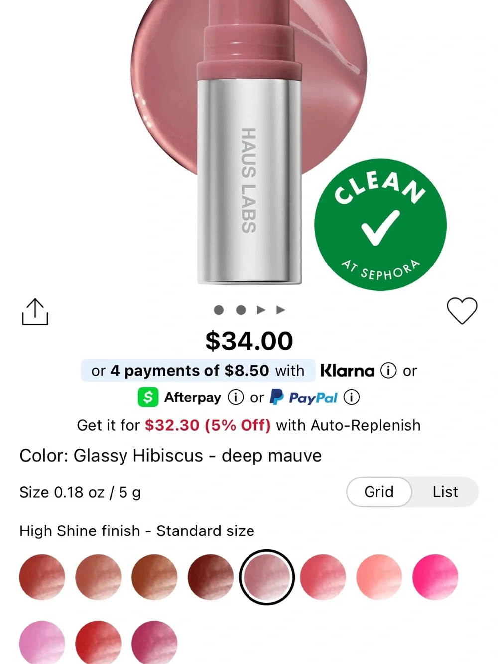 Haus Labs Color Fuse Glassy Blush Balm - Glossy Hibiscus